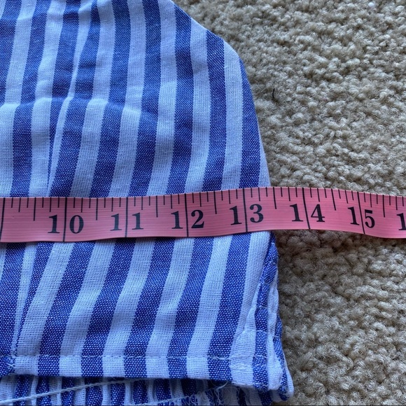 Blue and White Striped Skirt and Tank Top Co-ord Set - Picture 7 of 7